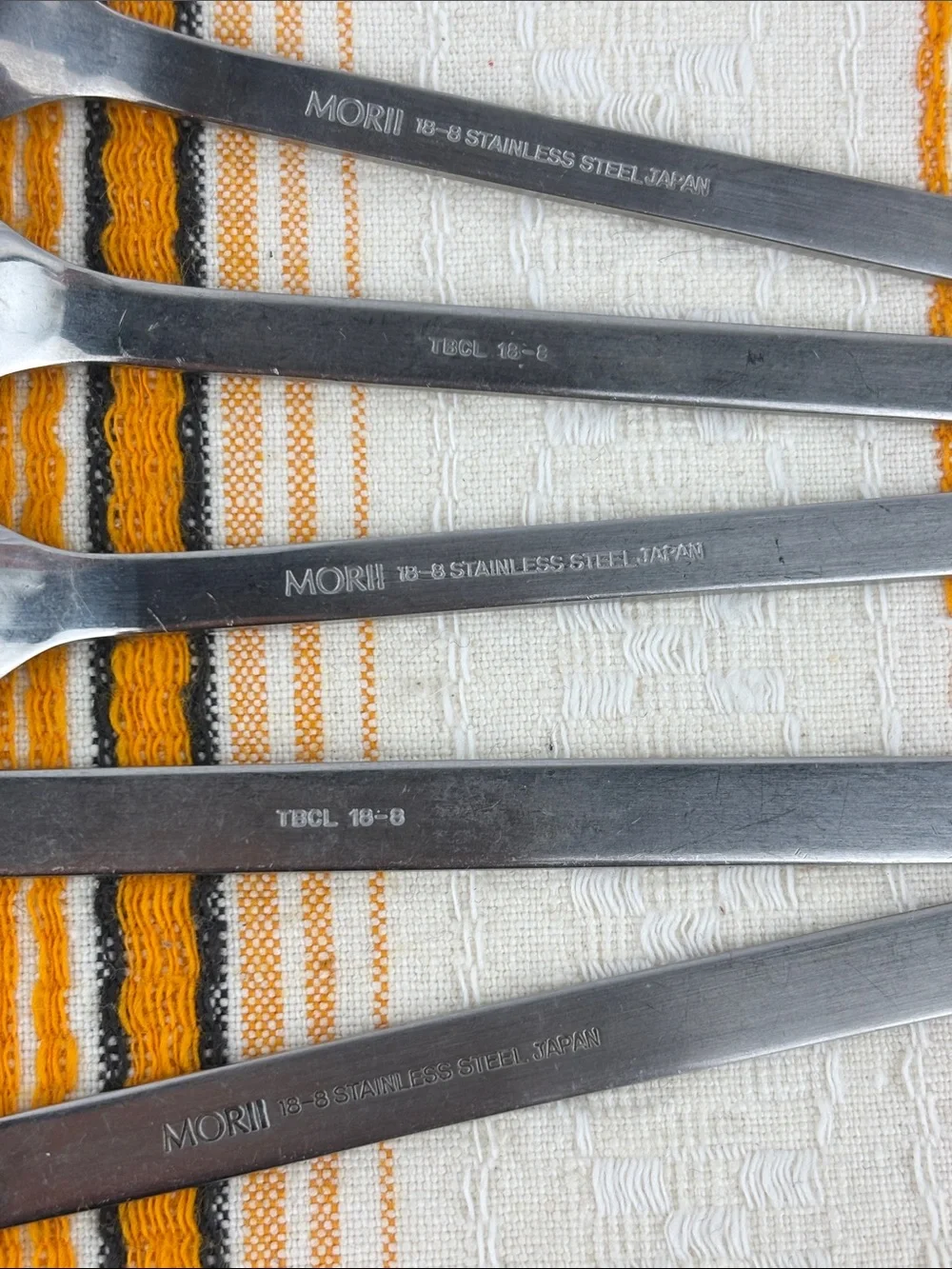 Vintage EVA air mixed set TBOL and Morii 18-8 stainless steel silverware
